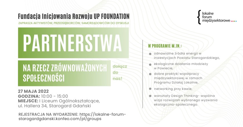 Lokalne Forum Międzysektorowe w Starogardzie Gdańskim – Zrównoważone społeczności