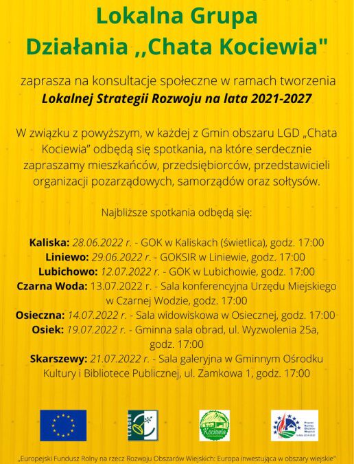 ZAPRASZAMY NA KONSULTACJE SPOŁECZNE