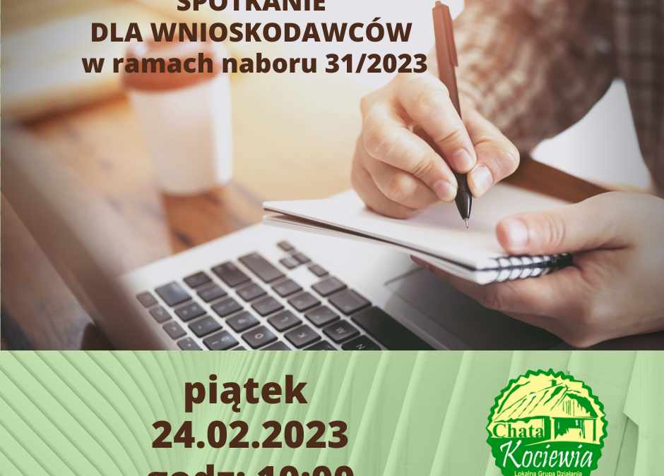 Spotkanie informacyjne dla wnioskodawców w ramach naboru 31/2023