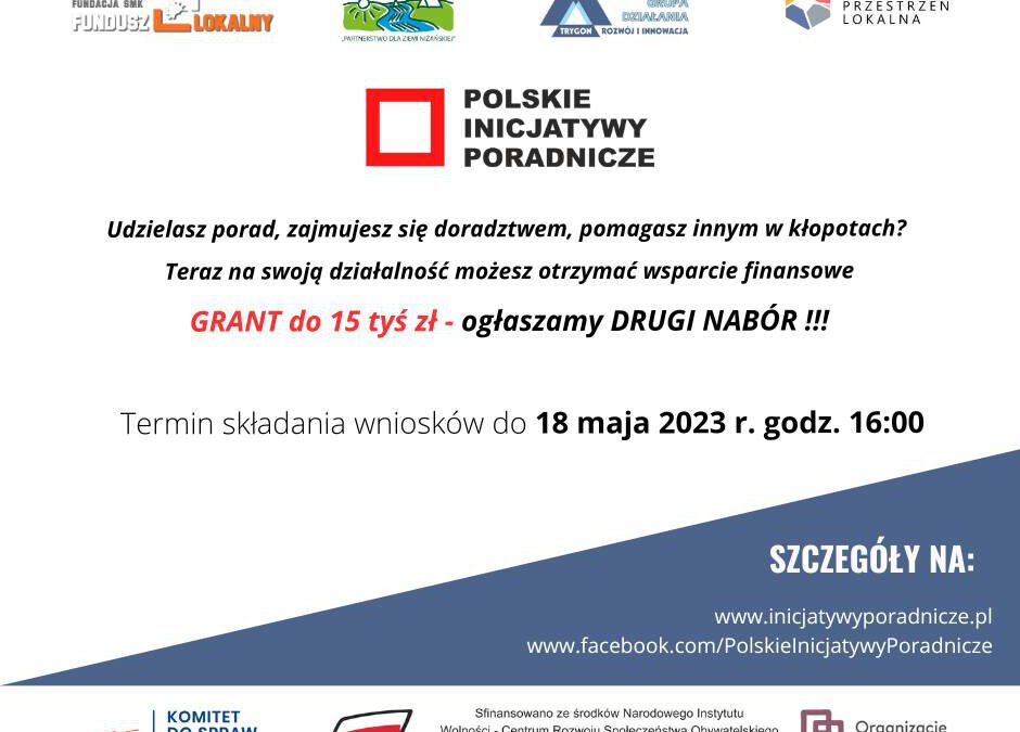 II NABÓR WNIOSKÓW W RAMACH „POLSKICH INICJATYW PORADNICZYCH”