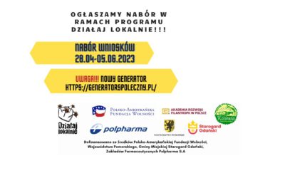 Ruszamy z naborem w ramach konkursu: „DZIAŁAJ LOKALNIE”