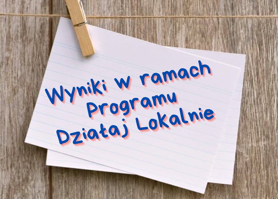 Lista projektów dofinansowanych w ramach “DZIAŁAJ LOKALNIE”