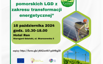 Szkolenie dla Pomorskich LGD z zakresu transformacji energetycznej