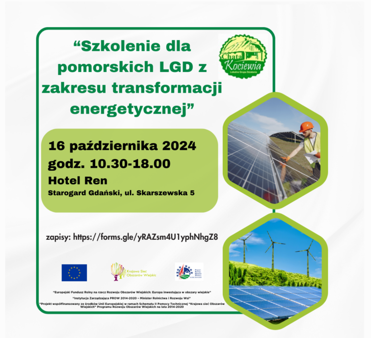 Szkolenie dla Pomorskich LGD z zakresu transformacji energetycznej