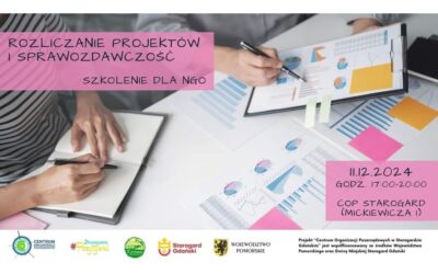 SZKOLENIE – ROZLICZANIE PROJEKTÓW I SPRAWOZDAWCZOŚĆ