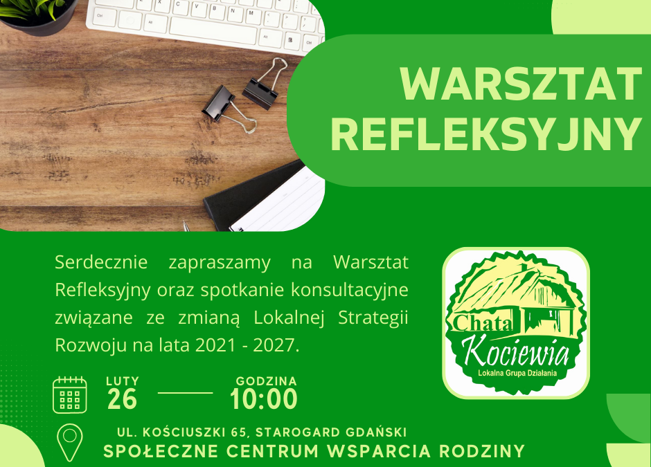 Zapraszamy na Warsztat Refleksyjny
